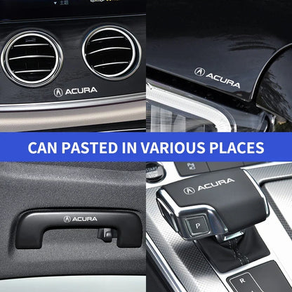 Pegatinas para el interior del coche, calcomanías de control central, emblema, insignia, estilo de coche para Acura RDX, Integra, TLX, CDX, MDX, RDX, ZDX, accesorios para coche.