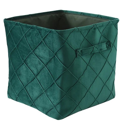 Cesta de terciopelo para guardar ropa, juguetes, organizar, contenedor, moderna, sencilla, de lujo, artística, para decoración de habitaciones.