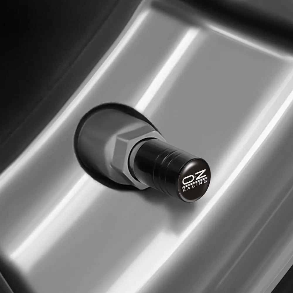 4 pegatinas universales para coche, tapas de válvula de neumático de rueda de metal, accesorios para bicicleta, funda para el logotipo de OZ Racing.