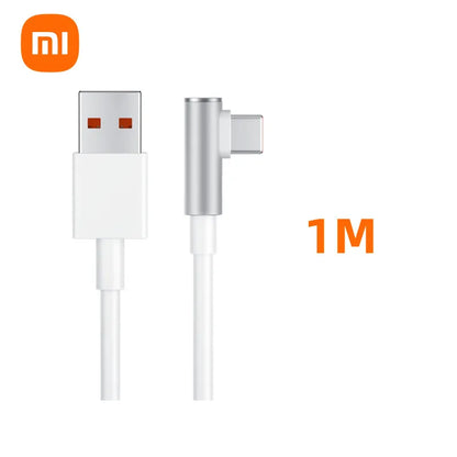 Cargador USB superrápido original Xiaomi de 120 W y 6 A para Mi 12, 11, POCO X5, X4 Pro, Redmi Note 8, 9, 10 y 11, cable de carga tipo C de 90 grados.