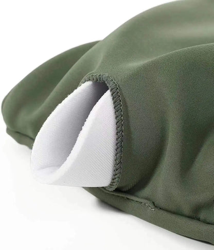 Bikini de un solo hombro para mujer, traje de baño dividido, color liso, traje de baño de playa de verano, traje de baño para mujer