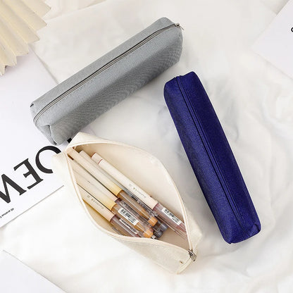 Estuche escolar sencillo para lápices, estuche escolar, papelería escolar de colores sólidos, estuche para lápices Kalemlik Trousse