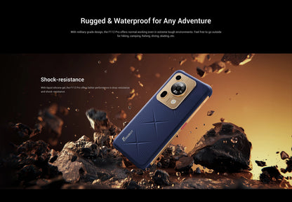 [Estreno mundial] Fossibot F112 PRO 5G Smartphone resistente, pantalla HD+ de 6,88", batería de 7150 mAh, 24 GB (8+16) + 256 GB, Android 14, cámara de 50 MP