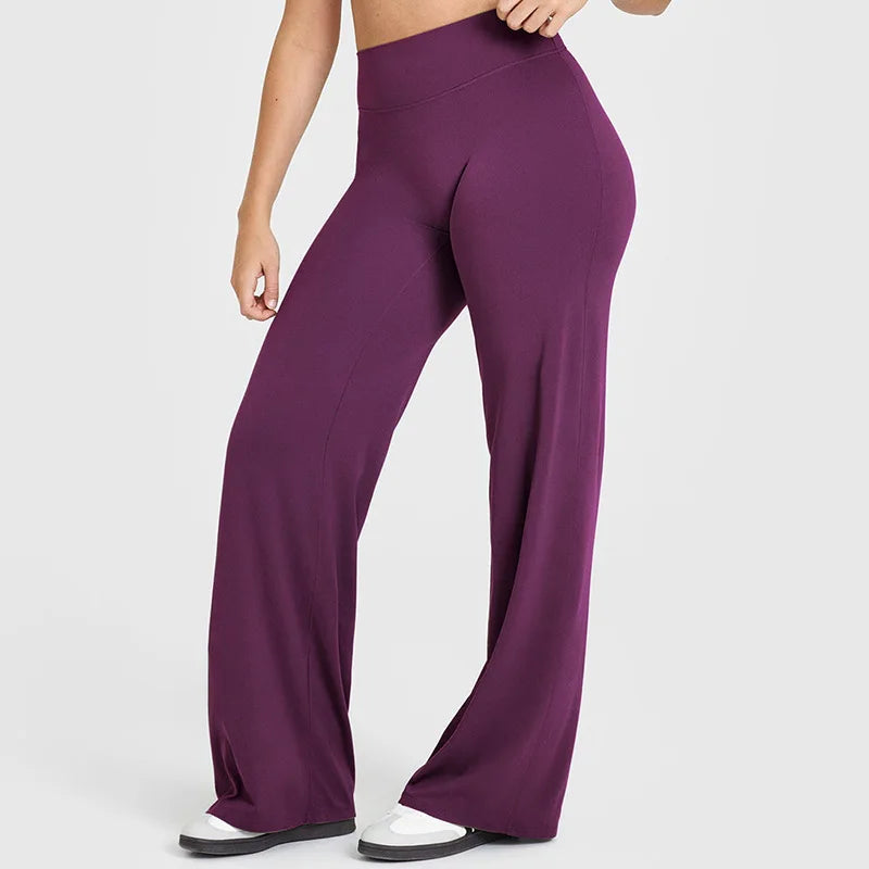 Pantalones rectos de tejido ultrasuave tipo mantequilla para mujer, pantalones de yoga de talle medio, mallas deportivas de tacto natural, leggings de pilates, pantalones deportivos para correr.