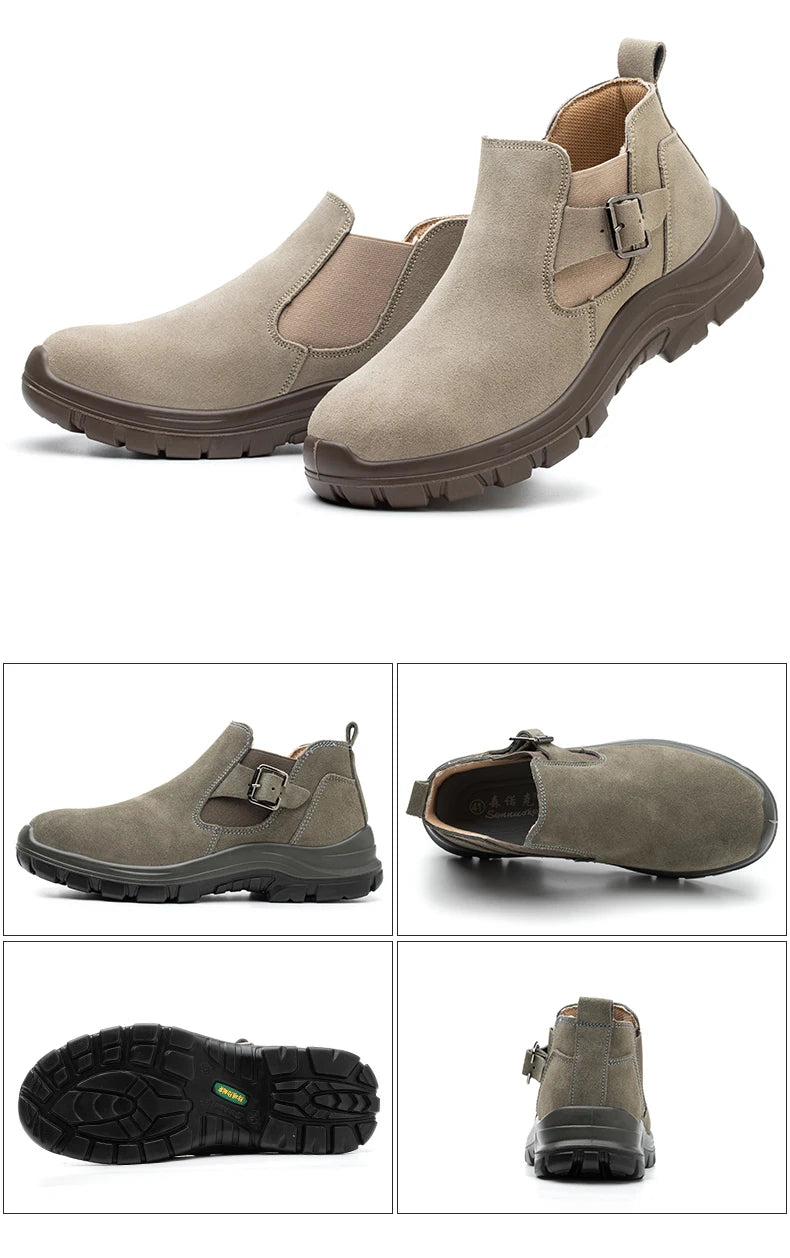 Zapatos de seguridad de moda con puntera de acero para hombre, zapatillas de trabajo, tenis de seguridad, protección industrial para los pies. Originales.