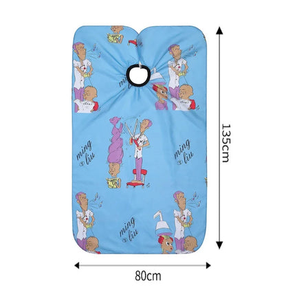 Capa de peluquería con dibujos animados para niños, capa profesional de peluquería, bata de corte impermeable, suministros para el cuidado del cabello