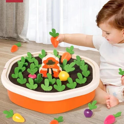 Juguetes Montessori para bebés, juguetes educativos para niños pequeños, juguetes de formas coloridas, juego de zanahorias para tirar, juguetes de conteo y descubrimiento para niños que aprenden.