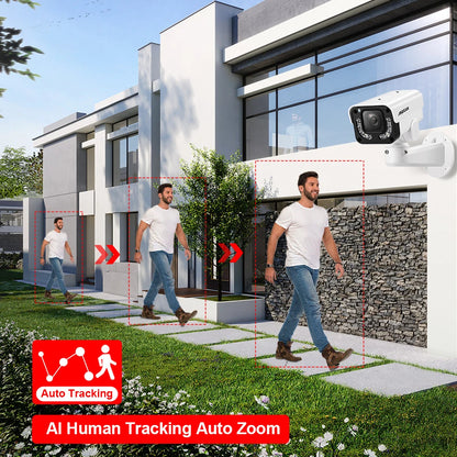 Cámara IP ASECAM 4K 8MP PTZ con zoom óptico 30X, IA, detección de vehículos, WDR, PoE, videovigilancia de seguridad CCTV, compatible con IMX415 Hikvision.