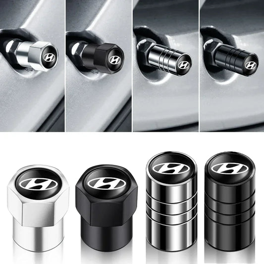 4 tapas para válvula de aire de rueda de coche para Hyundai IONIQ Tucson I30 I40 Fe CM DM Elantra Sonata RB LC Kona, accesorios para coche.
