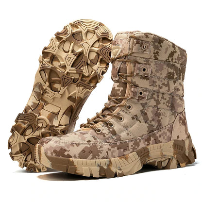 2024 Men boots Tactical Shoes High Top Hiking Durable  Anti-Slip Outdoor Climbing Trekking shoe Military Tactical Low Boots