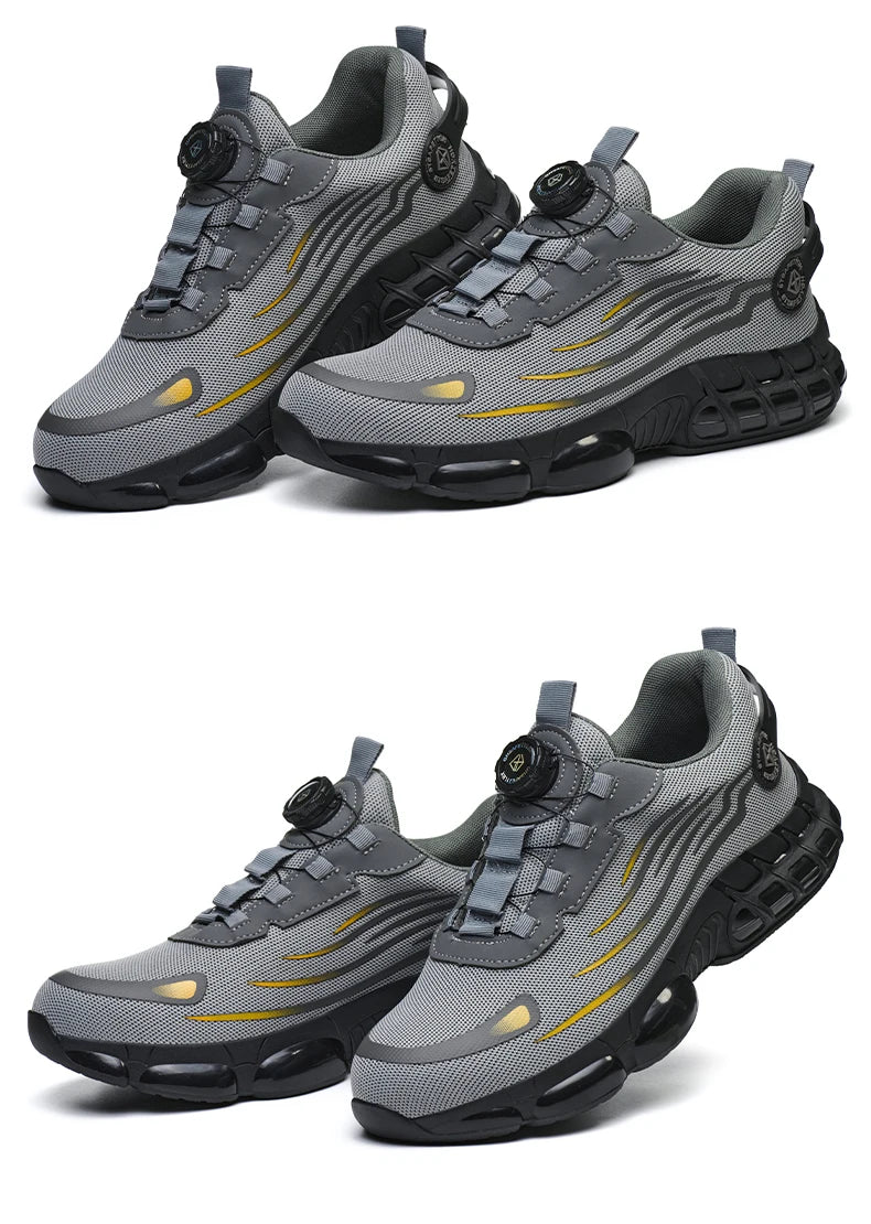 Work Safety Shoes Men Women Steel Toe Sneakers Air Cushion Indestructible Security Protection Safety Boots Size 47 48 Footwear