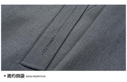 Gabardina coreana Maxbarley para hombre, otoño 2025, estilo casual de negocios, cortavientos, abrigo largo de estilo urbano.