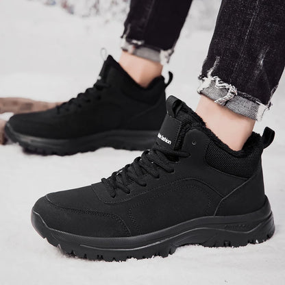 YRZL - Botas de senderismo de invierno para hombre, impermeables, antideslizantes, con aislamiento térmico, cálidas y cómodas, para exteriores, botas de nieve