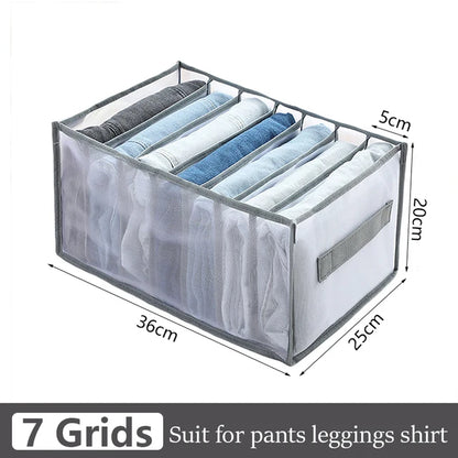 Caja de almacenamiento para organizar jeans, organizador de armario, sistema de organización de ropa, organizador de cajones, armario, organizador de almacenamiento de pantalones