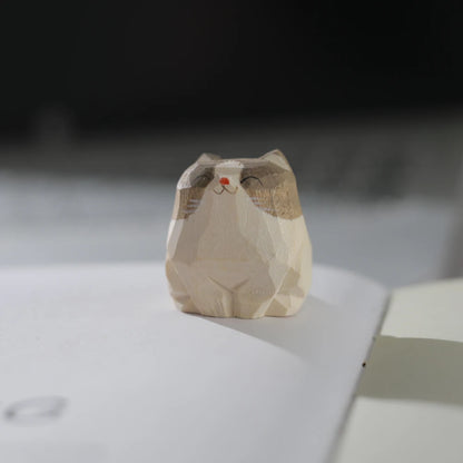 Adornos de madera tallados a mano, lindas estatuas de animales, favoritas de los amantes, decoración del hogar tallada a mano, adecuadas para