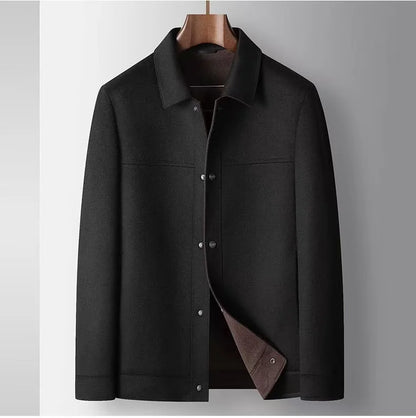 2025 Autumn/Winter New Men's Woolen Coat with 95% Wool Content, Cashmere Warmth, Light Luxury Business Leisure Woolen Coat