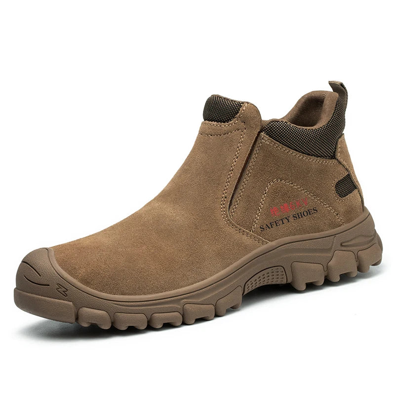 Zapatos de seguridad cómodos para el trabajo, botas de seguridad para hombre, zapatos de trabajo con puntera de acero, botas de trabajo para hombre, zapatillas de seguridad anti-puñaladas