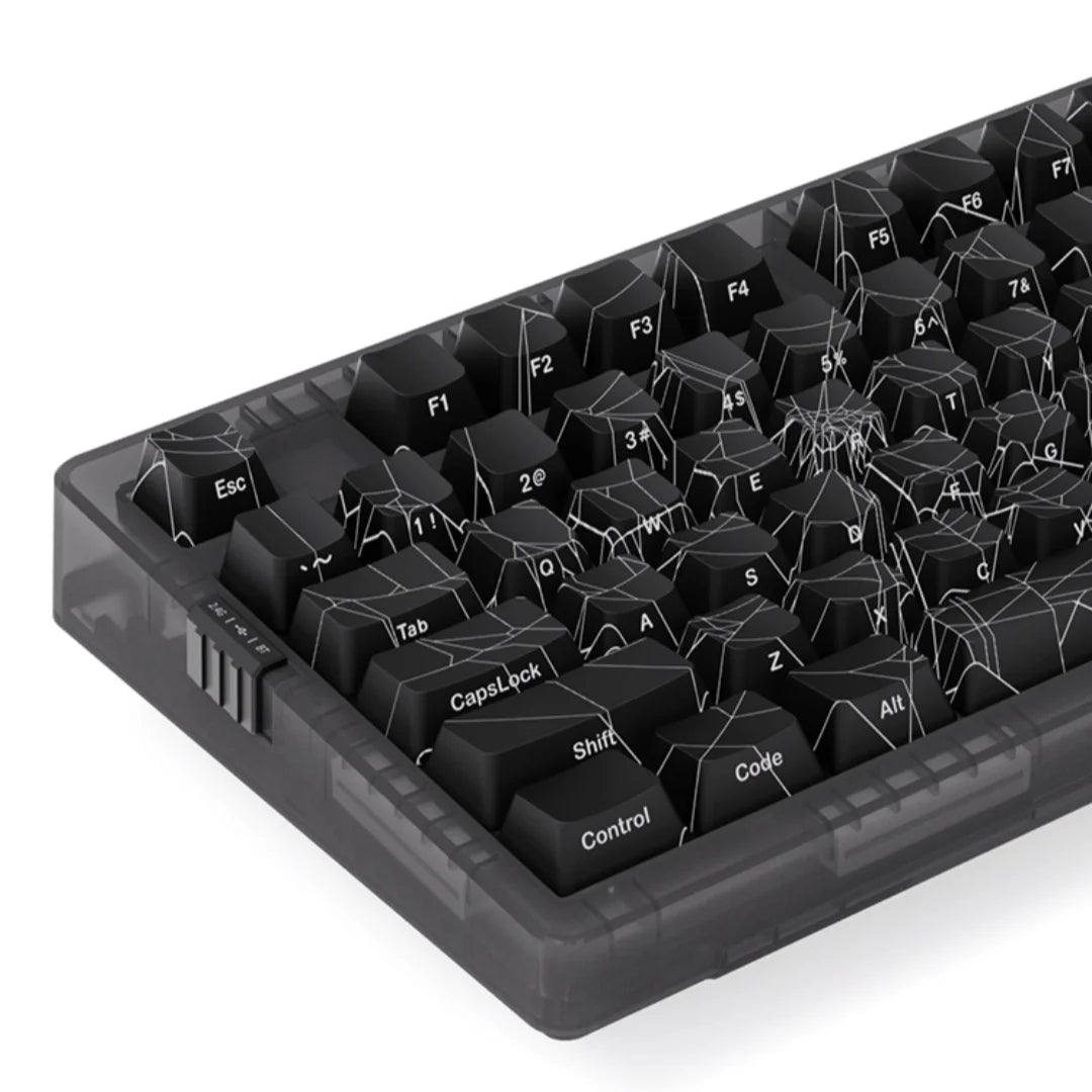 Teclado mecánico ZORNHER ZH980 Spider Web, inalámbrico, 2,4 G, Bluetooth, personalizado, para oficina, HIFI, silencioso.