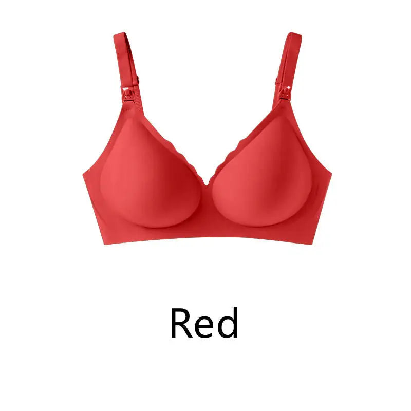 Sujetador de maternidad con push-up frontal para evitar la flacidez Sujetador push-up de lactancia sin costuras, transpirable y cómodo