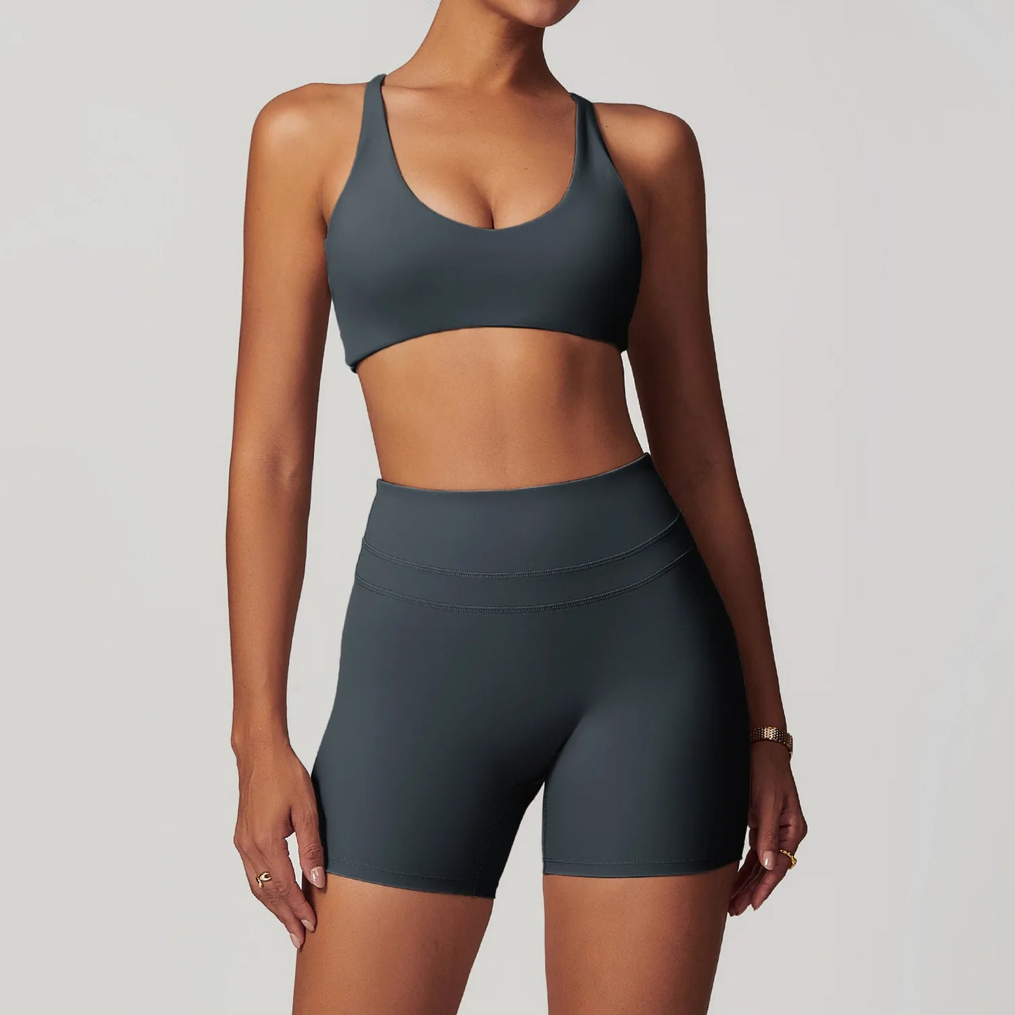 SWELTERING Conjunto de 2 piezas de ropa deportiva para mujer, conjunto de yoga, ropa deportiva para gimnasio, trajes de yoga, conjunto de fitness, chándales, sujetador deportivo, leggings para gimnasio