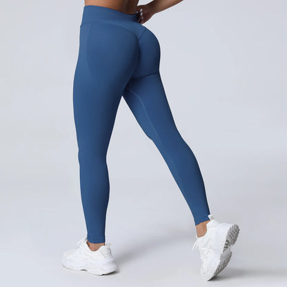 Pantalones de yoga VEQKING Scrunch Butt para mujer, leggings deportivos sin costuras, cintura baja, mallas de gimnasio, pantalones de entrenamiento cálidos de secado rápido para otoño.
