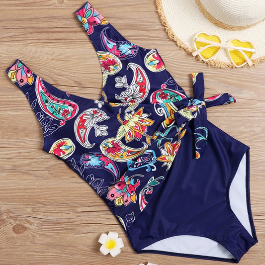 Trajes de baño de una pieza florales grandes cerrados de talla grande traje de baño push up para mujer traje de baño corporal para playa piscina bañista