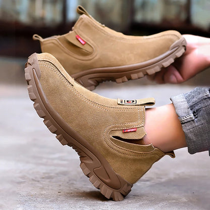 Zapatos de trabajo ligeros para hombre y mujer, cómodos, impermeables, antiaplastamiento, antipinchazos, antideslizantes, con suela resistente a la abrasión, calzado de seguridad.