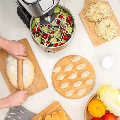 Máquina de chef multifuncional, mezcladora de masa totalmente automática con temporizador inteligente, batidora de huevos de escritorio para el hogar, comercial