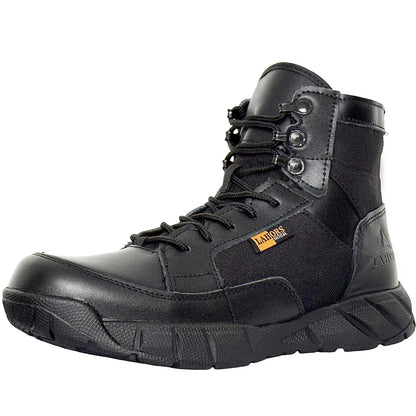 Botas tácticas ligeras originales LAHORS para hombre con cremallera, ideales para entrenamiento de combate, cordones, impermeables, transpirables y aptas para senderismo y actividades al aire libre.