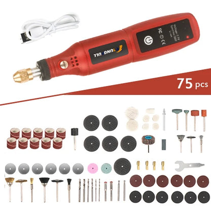 Herramienta rotativa eléctrica, pluma de grabado, carpintería, taladro eléctrico inalámbrico, pulidora de uñas, joyería pequeña, máquina de preparación de jade