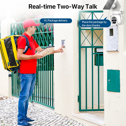Cámaras de seguridad solares Vstarcam 2K 3MP inalámbricas para exteriores con alimentación por batería, resistentes al agua IP66, detección humana PIR, audio bidireccional