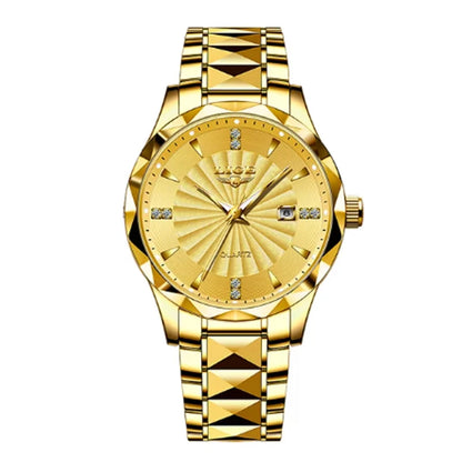 Reloj de lujo LIGE para mujer, moderno, deportivo, para exteriores, luminoso, de cuarzo, con movimiento importado, resistente al agua, de acero inoxidable.