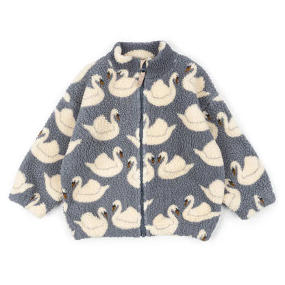 Chaqueta para niños, otoño 2025, nueva moda con estampado Ks, ropa de algodón para niñas y niños, abrigo cálido de lana de cordero gruesa, ropa para niños