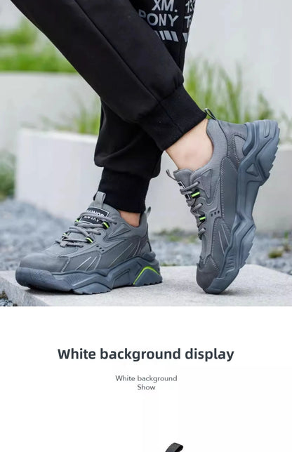 Safety Shoes Lightweight Breathable Steel Toe Anti Smash Puncture Proof Kevlar Soft Sole Insulated Work Sneakers for Men Women
