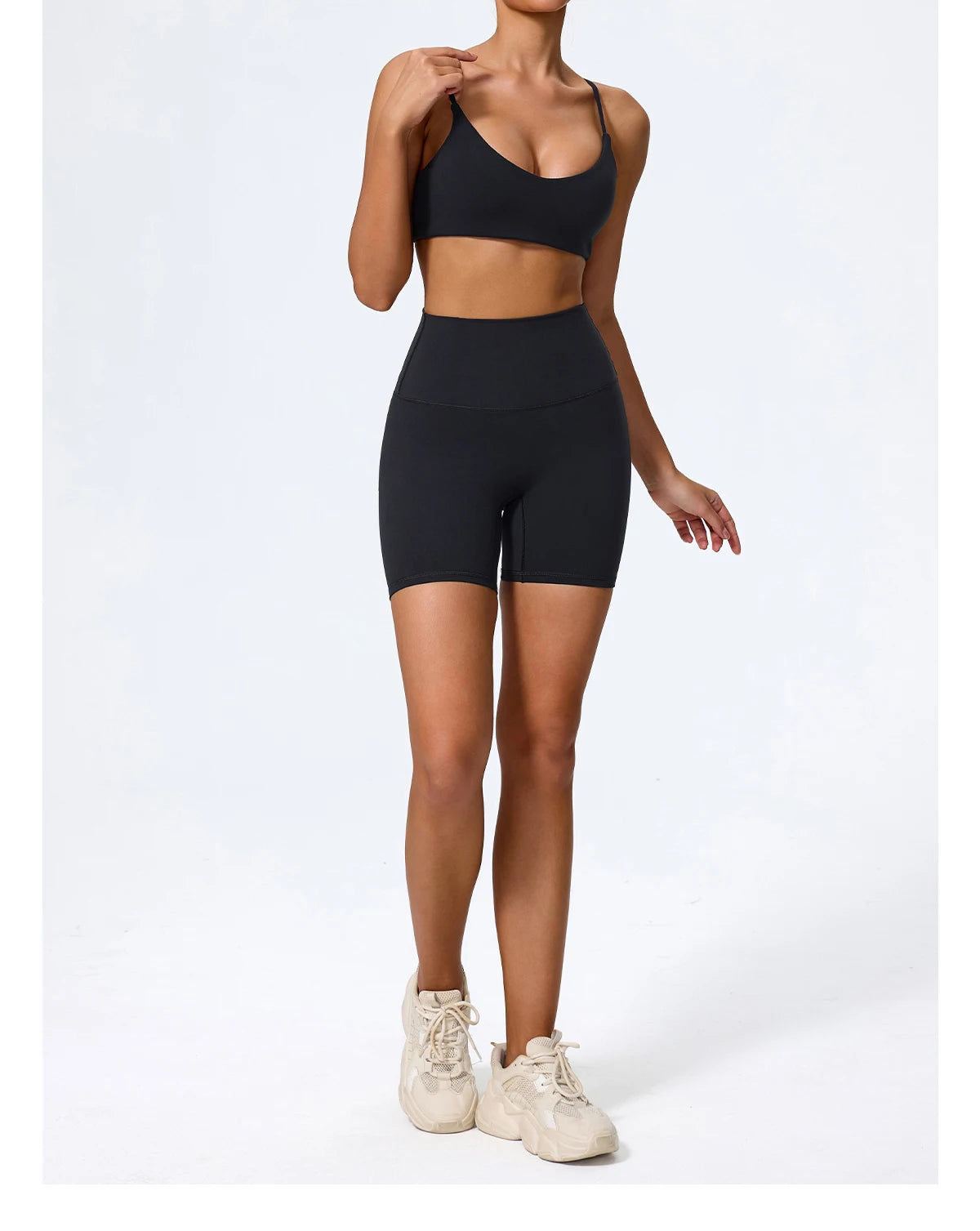 Ctenkevet - Conjunto deportivo de 2 piezas sin mangas para mujer, de verano, para gimnasio, yoga, de cintura alta, transpirable, mallas deportivas para mujer