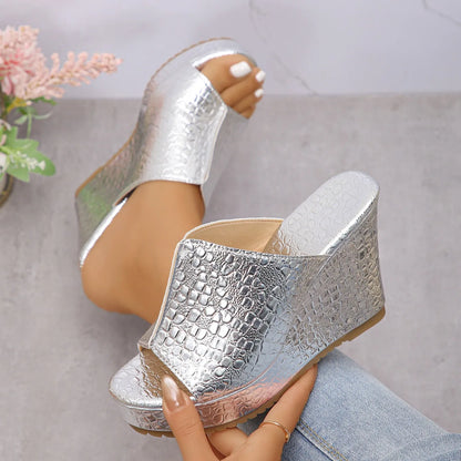 2025 Wedge Women Sandals Summer Retro Clip Toe Platform Sandals Woman Plus Size Trend Thick Bottom Shoes Women Zapatos De Mujer