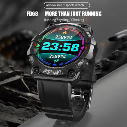 FD68 - Nuevos relojes inteligentes para hombre y mujer, con Bluetooth, táctil, pulsera de fitness, relojes deportivos conectados para iOS y Android