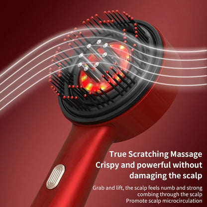 Cepillo eléctrico para el crecimiento del cabello con luz infrarroja, masajeador de puntos de acupuntura para el cuero cabelludo, peines depuradores para ejercicios anticaída.