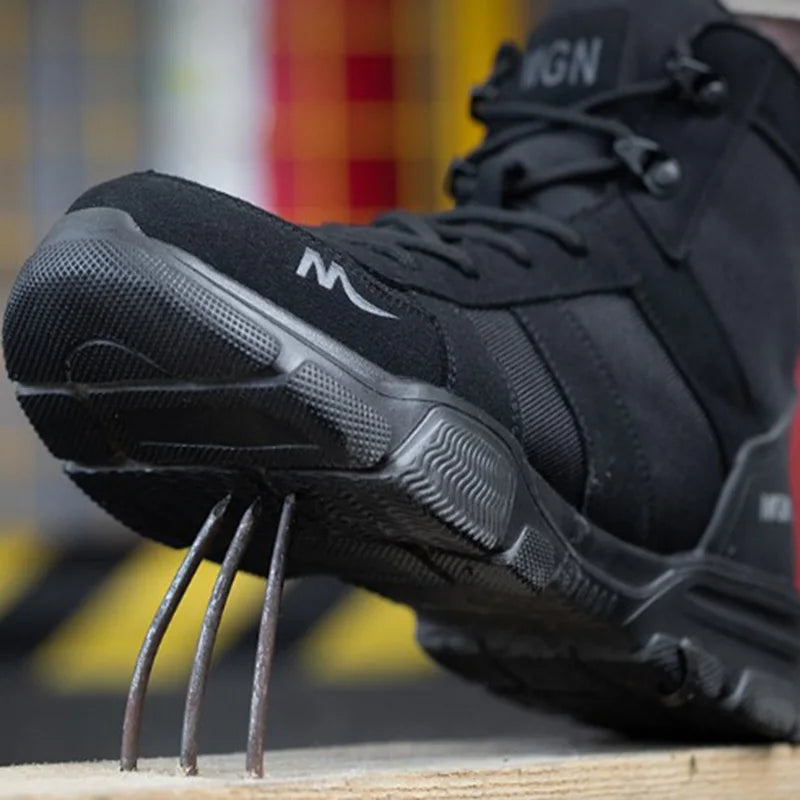 Botas de trabajo, zapatos de seguridad indestructibles, zapatos con punta de acero para hombre, zapatillas antipinchazos, zapatos de trabajo antideslizantes para mujer, botas tácticas para hombre