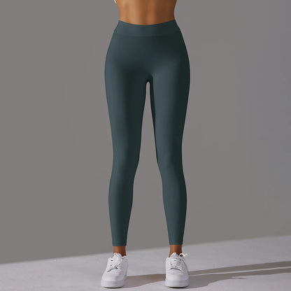 Women Seamless Solid Leggings Knitted High Waist Sports Leggings Fashion Hip Lifting Running Yoga Sport Gym Tights Pantalones