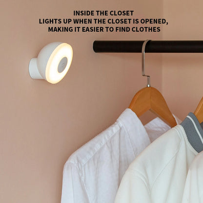 Luz nocturna LED por inducción Xiaomi Mijia, 2 lámparas, brillo ajustable, sensor infrarrojo inteligente de presencia humana con base magnética