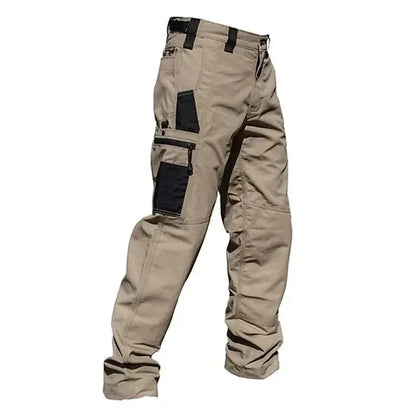 Pantalones cargo para hombre, pantalones de trabajo con múltiples bolsillos, pantalones tácticos casuales, ropa de abrigo para hombre, pantalones rectos resistentes al desgaste para otoño e invierno.
