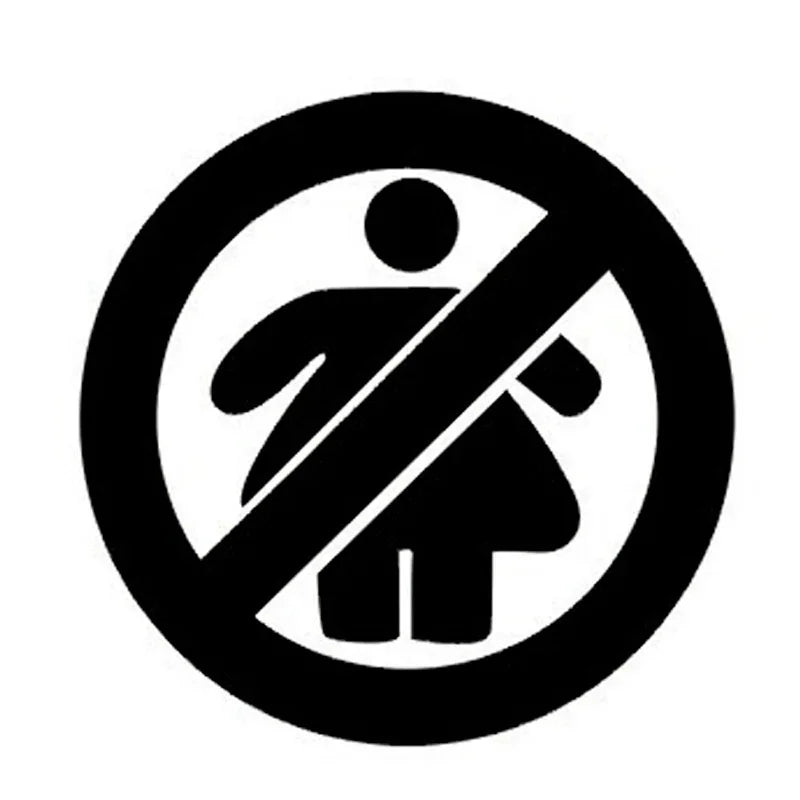 SZWL Advertencia "Por favor, abróchense los cinturones de seguridad" Adhesivo para coche "Prohibido a las mujeres embarazadas" Calcomanías impermeables Accesorios de protección solar, 11 cm x 11 cm