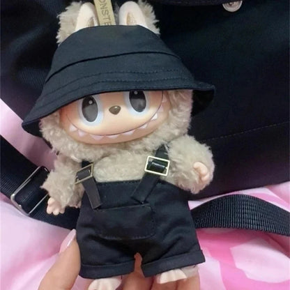 Para Labubu 15-17 cm v1v2 Conjunto de accesorios de atuendo Mini sombrero mono decoración ropa pequeña juguetes para niños regalo de cumpleaños