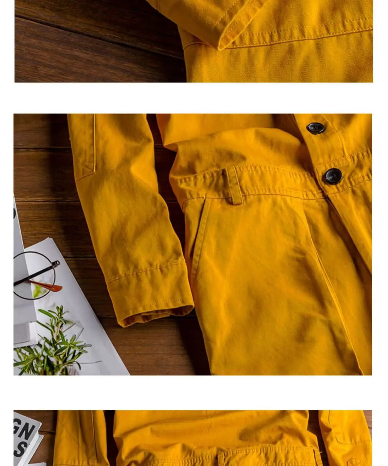 Spring Overalls Men's Jumpsuit Loose Long Sleeve Cotton Cargo Pants Black Yellow Workwear Trousers Working Uniform Rompers