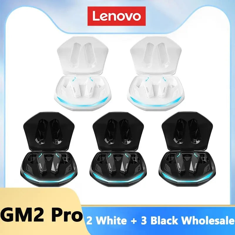 Auriculares deportivos Lenovo GM2 Pro con Bluetooth 5.3, inalámbricos, intraaurales, para juegos, de baja latencia y modo dual, para música. Nuevos.