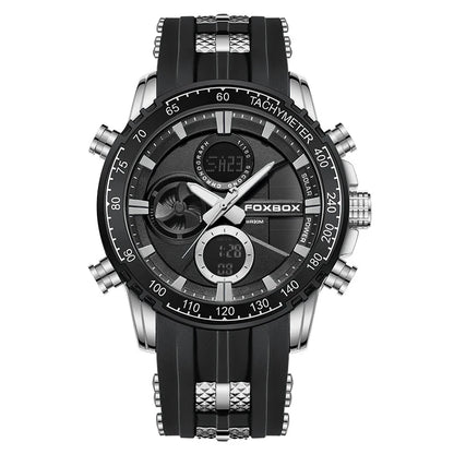 Nuevo reloj cronógrafo deportivo informal para hombre, con correa de silicona, de cuarzo, con esfera grande y punteros luminosos, resistente al agua