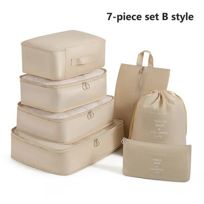 Bolsas de almacenamiento para viajes, ropa, artículos de tocador, zapatos, organizador, bolsas para dormitorios de estudiantes, bolsas para clasificar ropa, cubos de embalaje