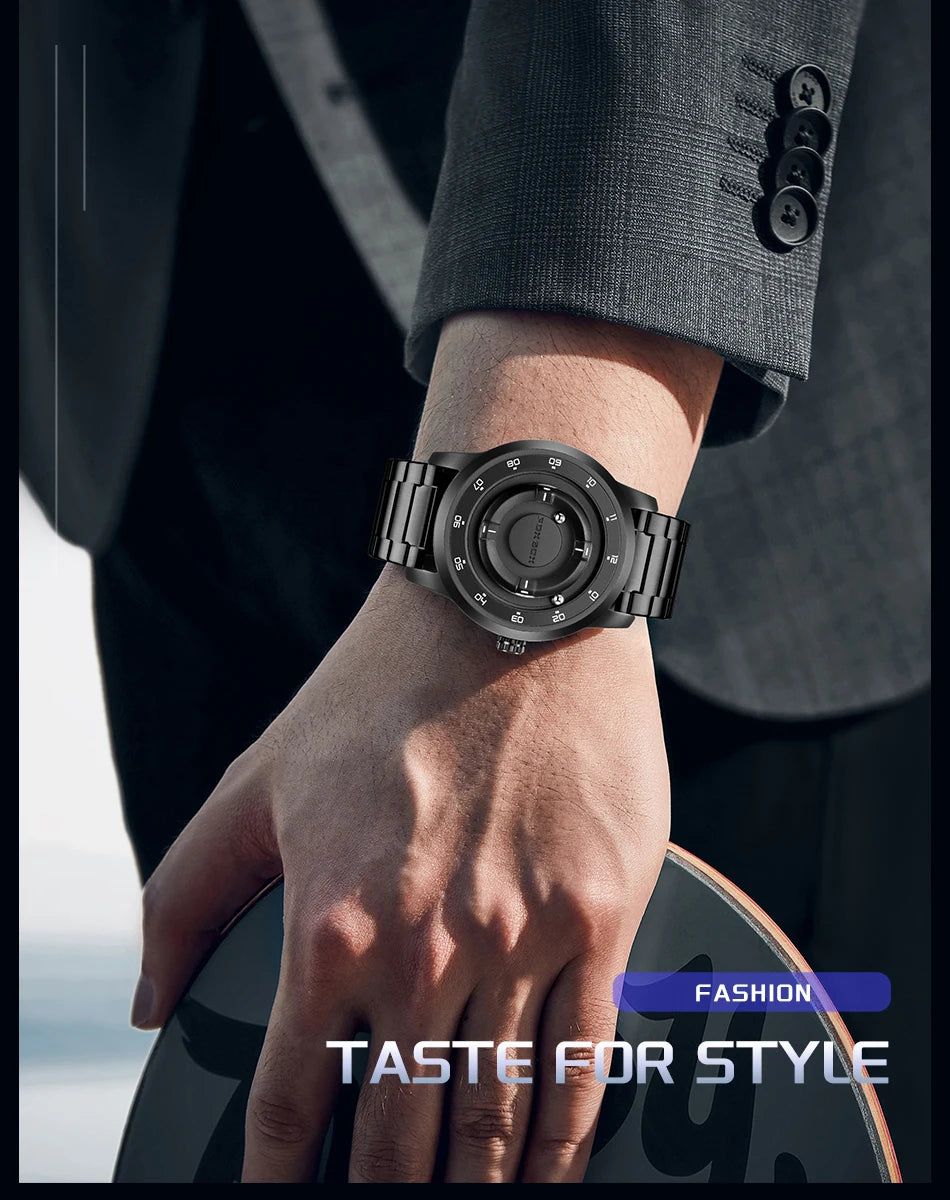 Relojes de pulsera de cuarzo para hombre Foxbox 2025 de lujo, creativos, con cuentas deslizantes, a la moda, impermeables, con fuerza magnética, reloj para hombre, Reloj.