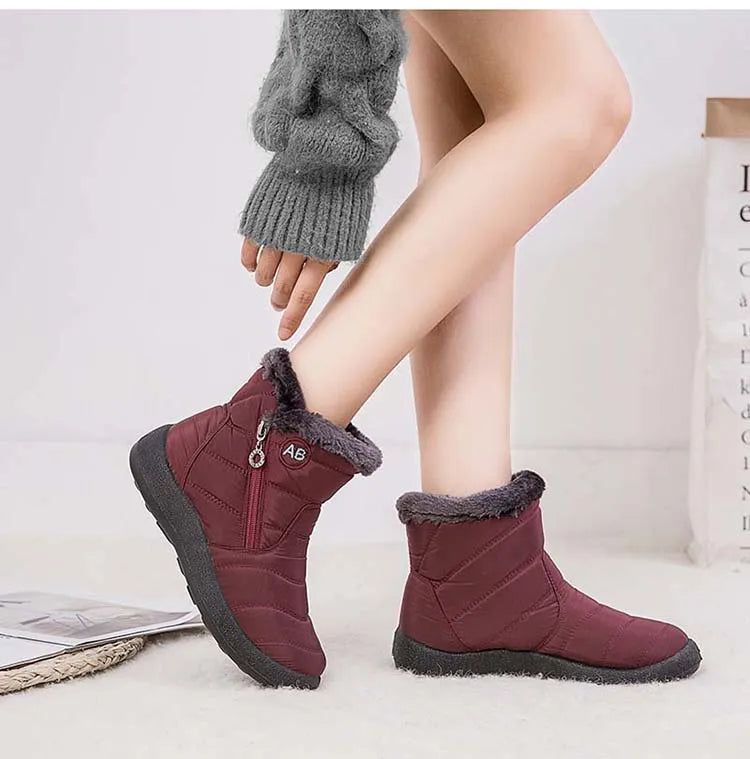 Botas de nieve para mujer, zapatos casuales para mujer, botines impermeables para mujer, botines ligeros de talla grande, botas de invierno para niñas